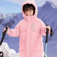 thumbnail image 2 of DJDLJWCJ Boys Winter Jacket Thicken Puffer Long Length Parka Quilted Jacket with Hood Pink Size 8, 2 of 5