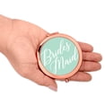thumbnail image 3 of Koyal Wholesale Rose Gold Compact Mirror Bridesmaid Wedding Gift, Mint Green, 1-Pack, 3 of 5