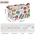thumbnail image 7 of Yayeee Foldable Storage Basket for Shelves with Handles Set of 2 Waterproof Cloth Bins, Red Vegetables Pattern, 7 of 7