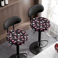 thumbnail image 3 of Psesaysky High Elastic Round Bar Stool Seat Covers for Home Kitchen, Polyester Soft Vanity Seat Cushion Saddle Slipcovers with With Elastic Bands, 3 of 6
