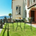 thumbnail image 4 of Spaco Outdoor Conversation Sets,Patio Furniture Sets,3 Pieces Outdoor Patio Bar Table Stool Set-Black, 4 of 12