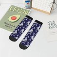 thumbnail image 7 of Fuzoiu Abstract Skiing Print Adult Socks, Crew Moisture-wicking Socks, Unisex Cushion Crew Socks,Casual Sports Ankle Socks, 7 of 7