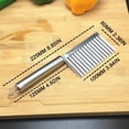 thumbnail image 3 of Shiogb Crinkle Tool Wavy Potato Slicer for Prep Work, with Ergonomic Grip Easy Cut Design & Edge Cutter for Vegetables Cheese and Onion Rings, 3 of 7