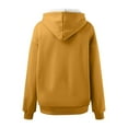 thumbnail image 5 of UJNDER Women's Oversized Pullover Hoodie with Large Pockets Long Sleeve Casual Sweatshirt for Fall and Winter Comfort Deep Yellow L, 5 of 5