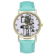 Tersalle Cartoon Crab PU Leather Strap Watch Fashion Simple Quartz Wristwatch T165-A (Purple)