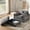 Gray Sofa, variant on 37" Single sofa recliner with manually adjustable backrest,USB charging port on the armrest side, phone stand included,hidden armrest storage,Gray