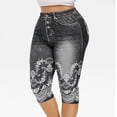 thumbnail image 2 of Olyvenn Women's Oversized Sexy Temperament Printed Sports Active Leggings Paired With Hip Lifting Yoga Capris Comfy Holiday Female Dressy Fashion Black 6, 2 of 5