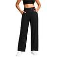 thumbnail image 5 of CQONEPT Leggings for Women High Stretch Wide Leg Yoga Pants Trendy Soft Comfy High Waisted Casual Fall Fashion Pants with Pockets, 5 of 7