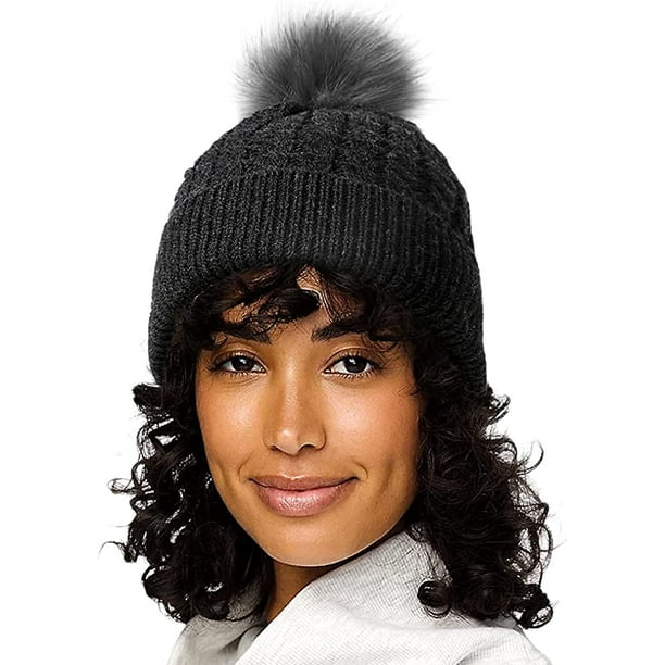 Bonnet d'hiver femme, bonnet femme, bonnet, bonnet en fourrure –  Multi-tendance