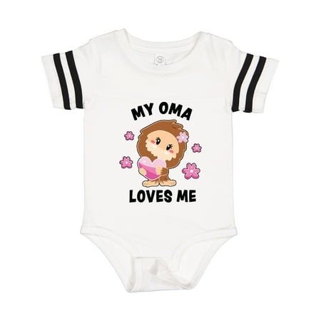 

Inktastic My Oma Loves Me with Bigfoot Gift Baby Girl Bodysuit