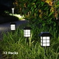 thumbnail image 2 of 12 Packs Solar Outdoor Lights, Light Control LED Solar Pathway Lights, IP65 Waterproof Outdoor Landscape Lights, Decorative House Shape Solar Lamps for Garden, Yard, Walkway, 2 of 8