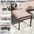 thumbnail image 5 of ALAULM Outdoor Dining Set, 7-Piece Aluminum Patio Furniture with 2 Rocking Chairs and 1 Coffee Table, Sand, 5 of 6