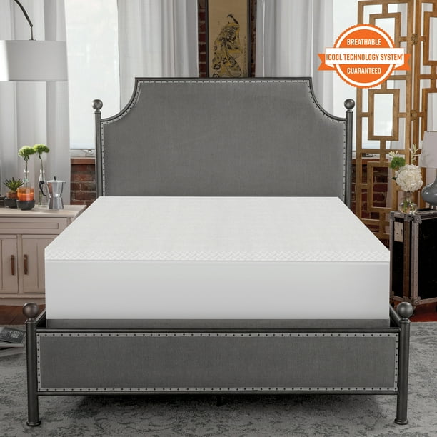 SensorPEDIC 1.5Inch Coolest Comfort Memory Foam Bed Topper Walmart