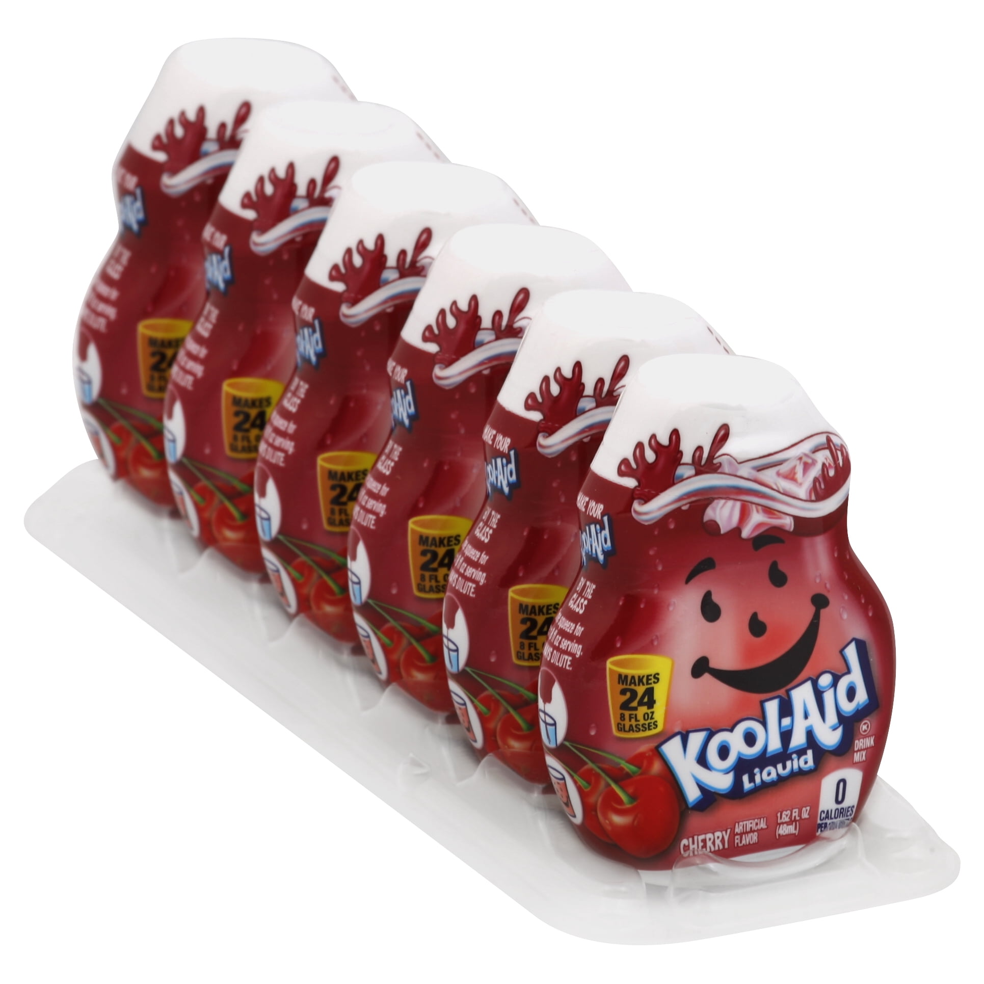 (12 pack) Kool-Aid Liquid Cherry Artificially Flavored Soft Drink Mix, 1.62 fl oz Bottle