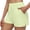 j8-Green, variant on LIIPEE Womens Shorts Athleisure Solid Color Mid Elastic Waist Running Female Pull-On Active Fit Casual Summer Comfortable Fashion Breathable Soft Daily Side Opening Shorts,S