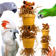 thumbnail image 6 of Bonka Bird Toys 3867 Duo Money Pot Natural Chew Shred Forage Parrot Cage Toy Pet, 6 of 7