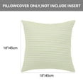 thumbnail image 3 of Unique Bargains Woven Stripe Decorative Throw Pillow Cover Green and White 18" x 18", 3 of 7