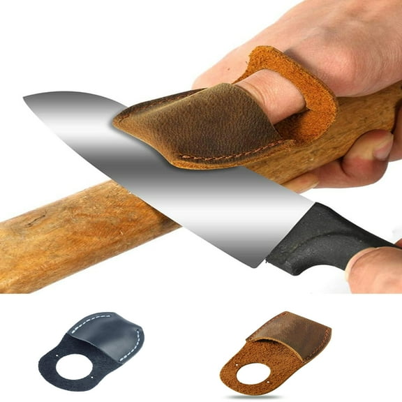 Leather Thumb Guard, Woodworking Carving Tools Protective Guard, Thumb Protector for DIY Wood Carving and Craft Projects