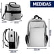 thumbnail image 5 of Mochila Antirrobo con Candado y Puerto USB con Lonchera Portátil de Dos Pisos con Aislamiento Térmico Bluelander, Gris, 5 of 5