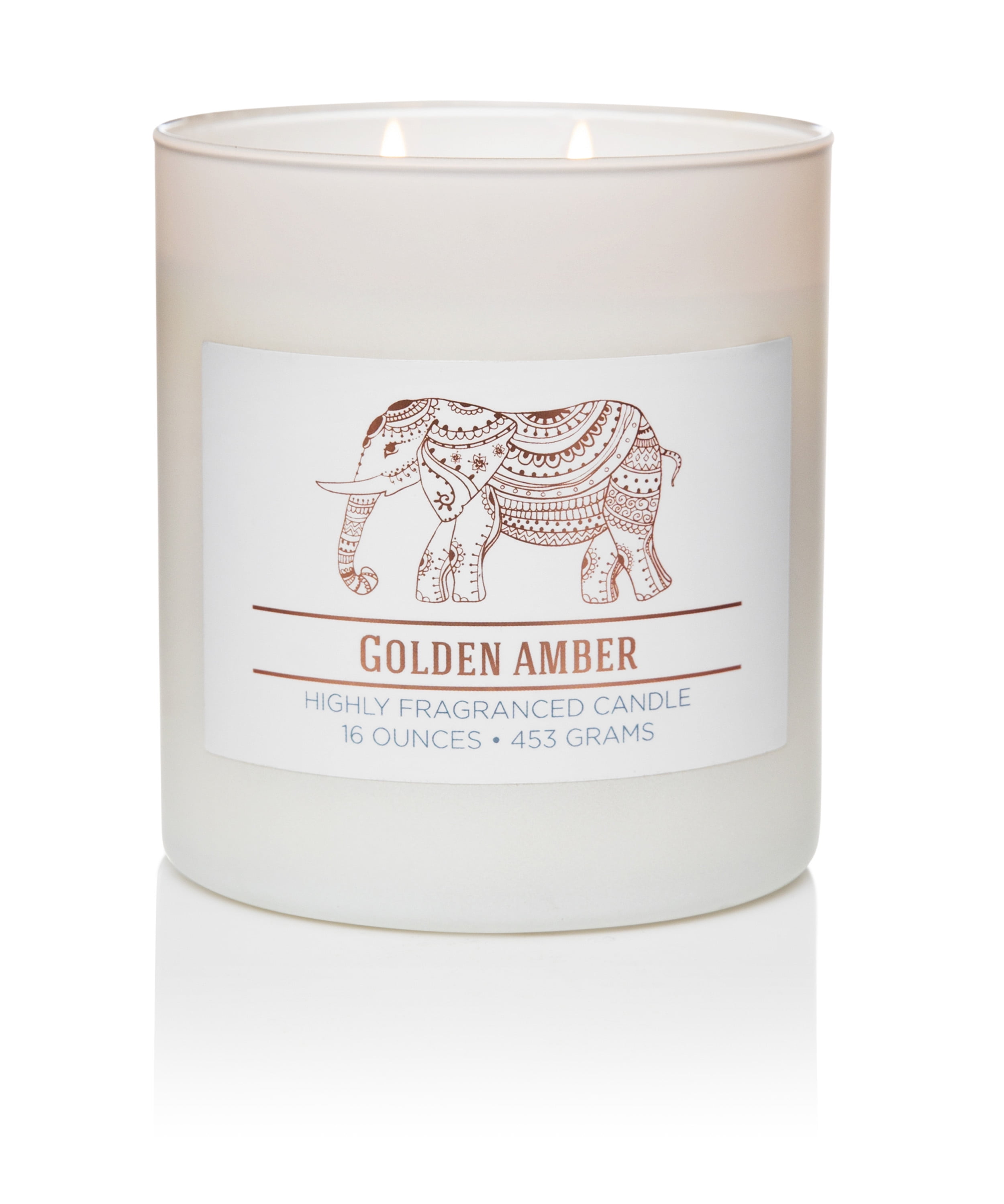 Colonial Candle Golden Amber 16 oz Aromatherappy Candle, White