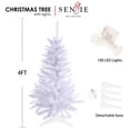 thumbnail image 2 of Árbol de Navidad Senjie artificial de 1,2 m, color blanco con luz, 2 of 7