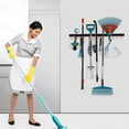 thumbnail image 2 of Garage Organizer, 64inch Adjustable Storage System With 16 Hooks 4 Pcs Rails Tool Storage Wall Mounted Garden Storage Door Mop Broom Tools Hol, 2 of 6