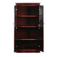 thumbnail image 4 of Bowery Hill Traditional 60" Wood Storage Cabinet with 4-Shelves in Cherry, 4 of 9