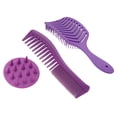 thumbnail image 2 of Cepillo y peine para el cabello juego de cepillos para el cabello 3 piezas dientes dobles huecos con cepillo para champú para el cabello para peinar ANGGREK Otros, 2 of 8