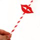 thumbnail image 3 of CRILSTYLEO 40Ud Pajillas De Papel Rojas Decorativas Con Para Bebidas En Fiestas, 3 of 8