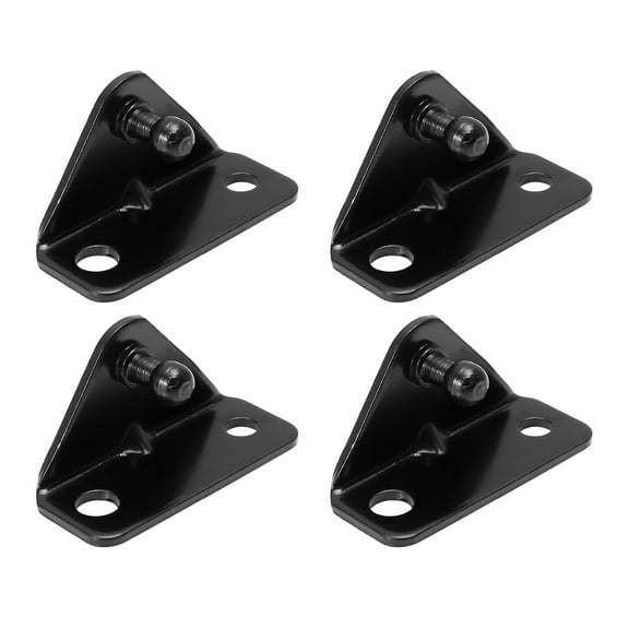 4pcs 10mm Car Vehicle Ball Studs Mounting Brackets Black for Gas Struts Shocks 64x35x21mm