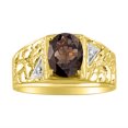 thumbnail image 1 of Diamond & Simulated smokey Quartz Ring 14K Yellow or 14K White Gold, 1 of 1