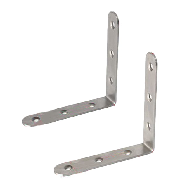 2 Pcs/10 Pcs Équerre en L Équerres d'Angle Joint en Acier Inoxydable Équerre d'Étagère Équerre d'Angle Droit