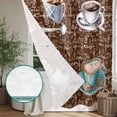 thumbnail image 4 of Xipuska Brown Coffee Farmhouse Shower Curtain - Water Repellent Fabric Shower Curtains Washable, Coffee Cup Bean Sugar Retro Decorative Polyester Cloth Bathroom Curtains Modern Bath Decor 36"x72", 4 of 6