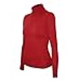 thumbnail image 2 of Cielo Chandail Basique Extensible à Col Roulé pour Femmes Rouge G, 2 of 4