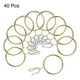 thumbnail image 3 of Anillos de Cortina de Metal Uxcell de 40 Pcs de 1.5 pulgadas en Oro con Ganchos de Pin para Cortinas, 3 of 4
