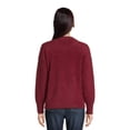thumbnail image 3 of Time and Tru Women's Long Sleeve Eyelash Crewneck Pullover Sweater, Sizes XS-XXL, 3 of 5
