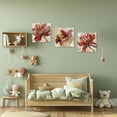thumbnail image 3 of ZHONGYUTONG 3 Piece Flower Canvas Wall Art Butterfly and Lotus Pictures Wall Decor Floral Painting for Living Room Decor Framed (16.00" x 16.00" x 3PCS), 3 of 5