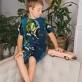 thumbnail image 4 of Balery Largemouth Bass Fish Conjunto de Pijama Infantil de Manga Corta con Estampado – Ropa de Dormir de Algodón Suave-3X-Large, 4 of 6