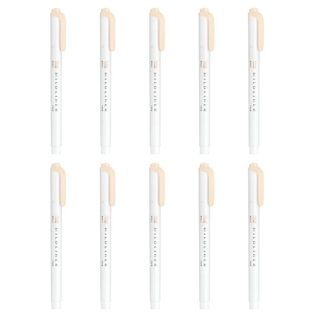 Resaltador Zebra Pen Mildliner Color Cremoso Suave, Paquete de 10