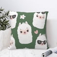 thumbnail image 6 of Rateoe Alpaca Faces Pattern Throw Pillow Cover Premium Pillow Stuffer Sham Square for Decorative Cushion Bed Couch Sofa(Pillow insert not included), 6 of 8