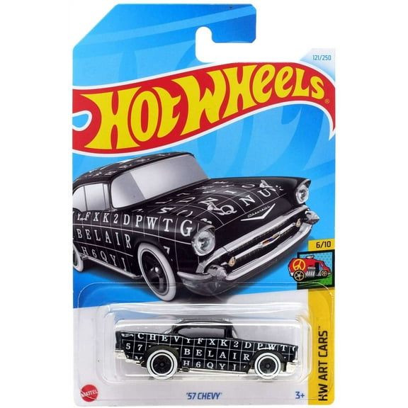 Hot Wheels HW Art Cars '57 Chevy Diecast Play Vehicle, 3  Yrs