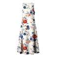 thumbnail image 6 of VBVC Women's Floral V-Neck Sleeveless Maxi Dress,Button Detail Loose Flowy Dress For Women,Ladies' Casual Patriotic Summer Sundress with Pockets,Multicolor,S-3XL, 6 of 8