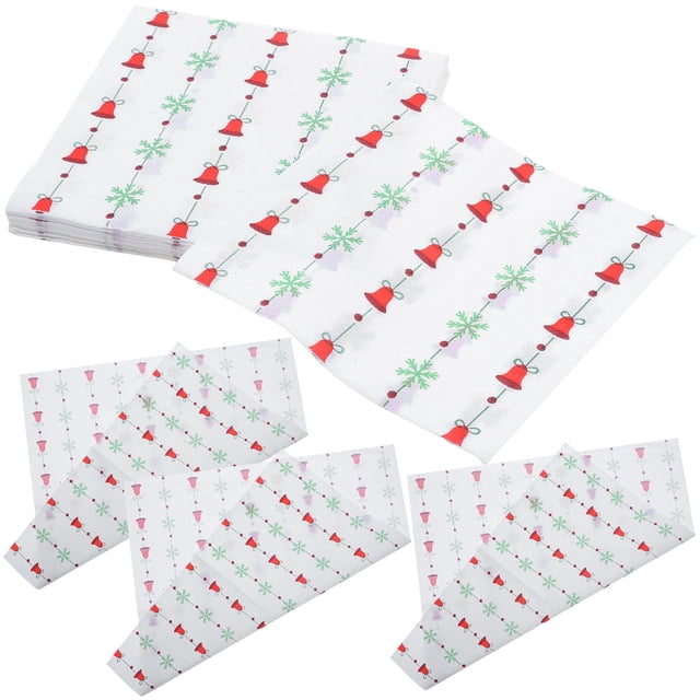 BRIGHTFUFU 20PCS Snowflake Dinner Napkins Disposable Assorted Color for Holiday Dinner Menu