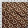 thumbnail image 3 of oneOone Cotton Jersey Brown Fabric Leaves & Rose Floral Dress Material Fabric Print Fabric By The Yard 58 Inch Wide, 3 of 4