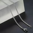 thumbnail image 6 of 2/3/4/5mm Womens Mens Stainless Steel Round Box Chain Necklace 18inch-24inch, 6 of 9