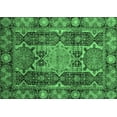 thumbnail image 1 of Ahgly Company Indoor Rectangle Abstract Emerald Green Modern Area Rugs, 2' x 5', 1 of 4