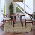 thumbnail image 3 of Large Round Rug 8Ft Washable Non-Slip, Boho Floral Circle Area Rugs for Living Room Bedroom, Vintage Flowers Abstract Art Ethic Tribe Indoor Floor Mats Carpet Runner for Home Decor, 3 of 8