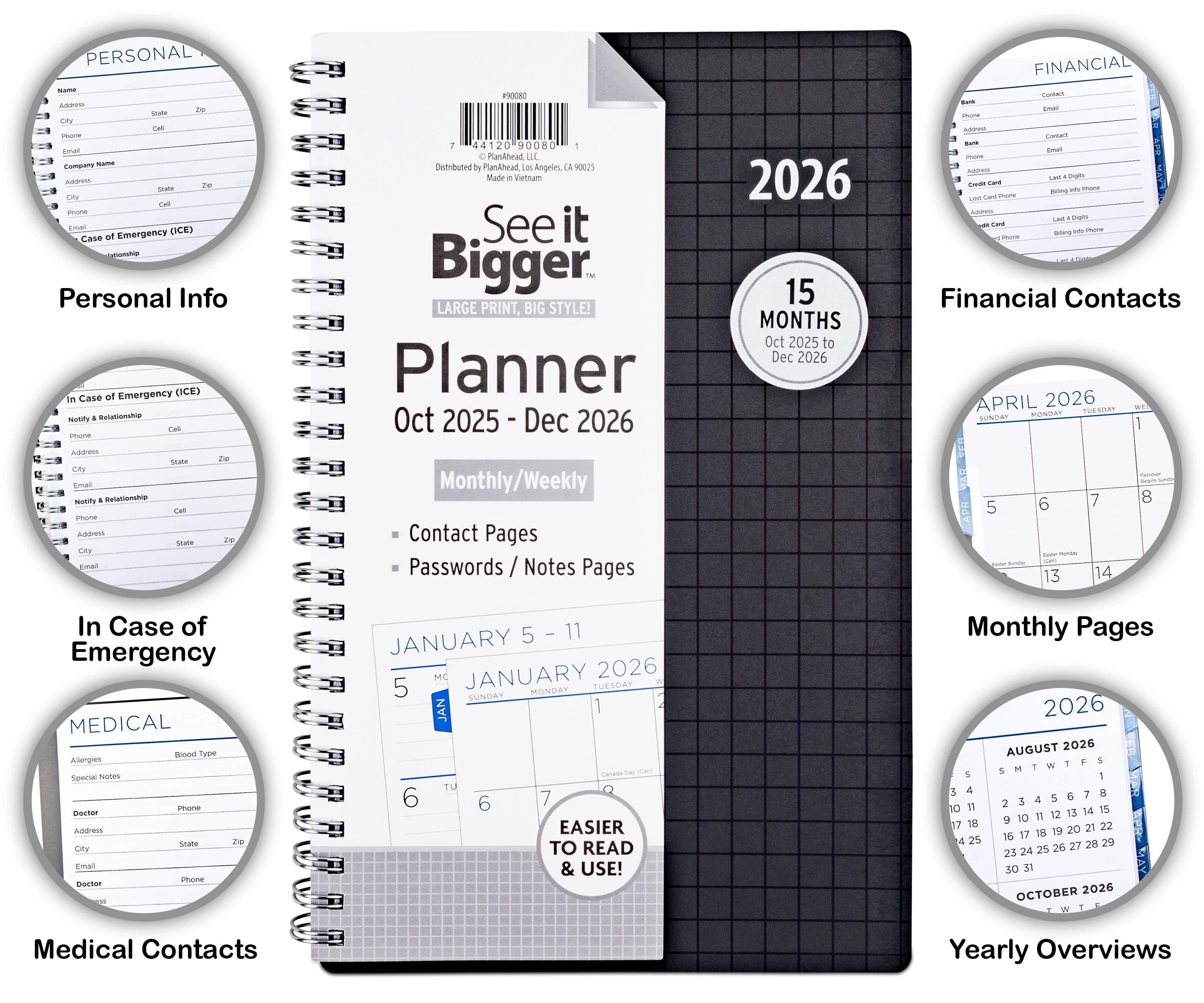 See it Bigger Monthly Weekly Planner