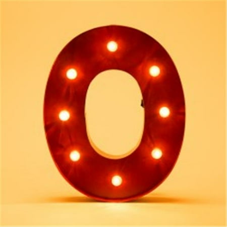 Glitzhome Vintage Marquee Led Lighted Letter O Sign Battery Glitzhome Vintage Marquee Led Lighted Letter O Sign Battery Operated Red