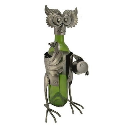 

Three Star Import & Export ZA404 Wine Bottle Holder Owl with Barrel